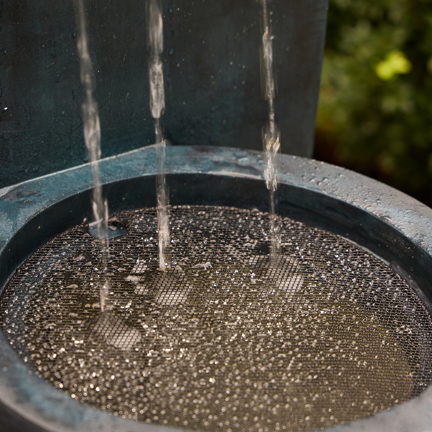 water is running to the basin