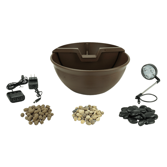 whats inside the AquaGarden Tabletop Fountain Kit