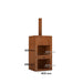 white background with Corten Steel Fire Pit – The Spire dimensions