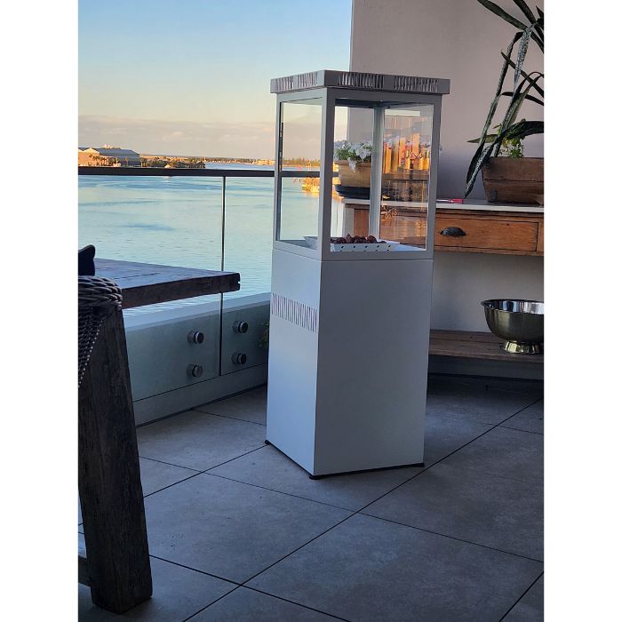 white color gas heater