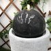 Black Ball Bubbling Vase Water Feature Close up