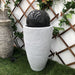 Black Ball Bubbling Vase Water Feature Slight Right View