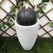 Black Ball Bubbling Vase Water Feature Upper View