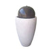 Black Ball Bubbling Vase Water Feature in white background