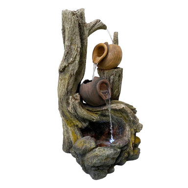 Tree Trunk With Pots Water Feature Fountain Main