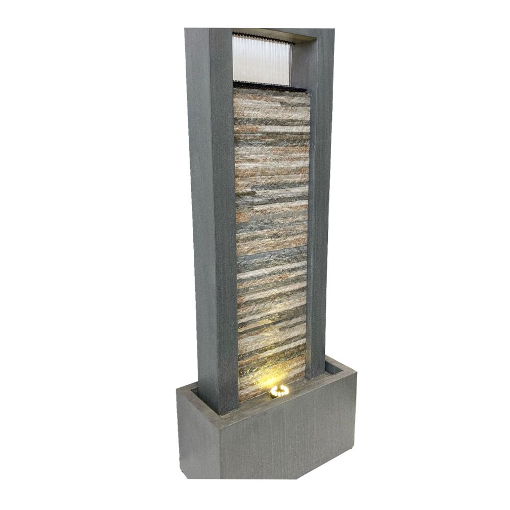 Raining Shower Panel Water Feature Fountain left view