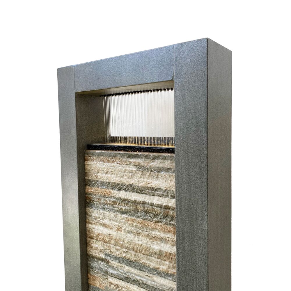 Raining Shower Panel Water Feature Fountain upper right view