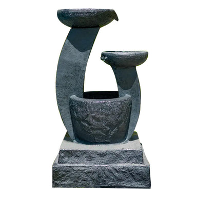 Solar Cascade 3 Tier Plates Water Feature  Main view