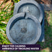 Solar Charcol 4 Bowls Water Feature Top View