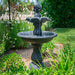 Solar Powered 3 Tiered Battery Outdoor Bird Bath with LED Lights