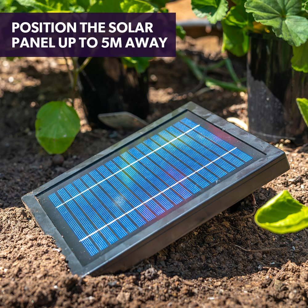 Solar Powered 3 Tiered Battery Outdoor Bird Bath with LED Lights Solar panel