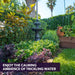 Solar Powered 3 Tiered Battery Outdoor Bird Bath with LED Lights in the garden