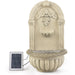 PROTEGE Solar Fountain Water Feature Pump Outdoor Wall Mount Classic with LED Lights 