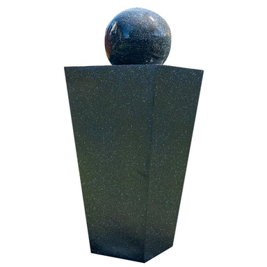 Solar Powered Water Feature Fountain with LED Lights white background