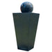 Solar Powered Water Feature Fountain with LED Lights white background