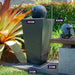 Solar Powered Water Feature Fountain with LED Lights dimensions