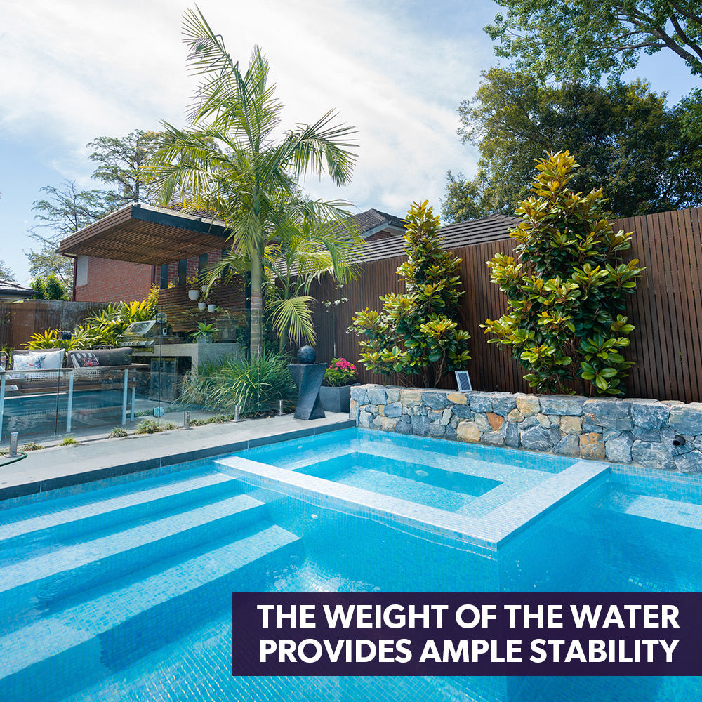 Solar Water Fountain Pump Twisted Design poolside view